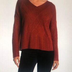 V-Neck Rust Sweater